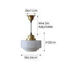Axyaa Round Glass Chandelier: French Nordic Luxury Pendant Lamp - Minimalist Home Decor LED Hanging Lights