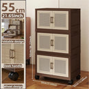 Axyaa Portable Folding Wardrobe with Lockable Wheels & Large Storage Capacity