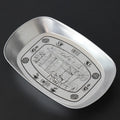 Axyaa Silver Stainless Steel Tray Set for Food Storage and Service