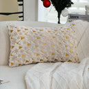 Axyaa Christmas Foil Print Cushion Cover with Snowflake Elk Design