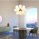 Axyaa Designer Glass Chandelier Modern LED Light Fixture for Children's Room, Living Room, Restaurant