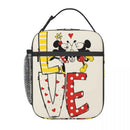 Axyaa Mickey and Minnie Insulated Lunch Bag - Portable Thermal Food Cooler
