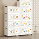 Axyaa 70cm Cartoon Foldable Storage Box with Rolling Wheels, Organization Solution for Home