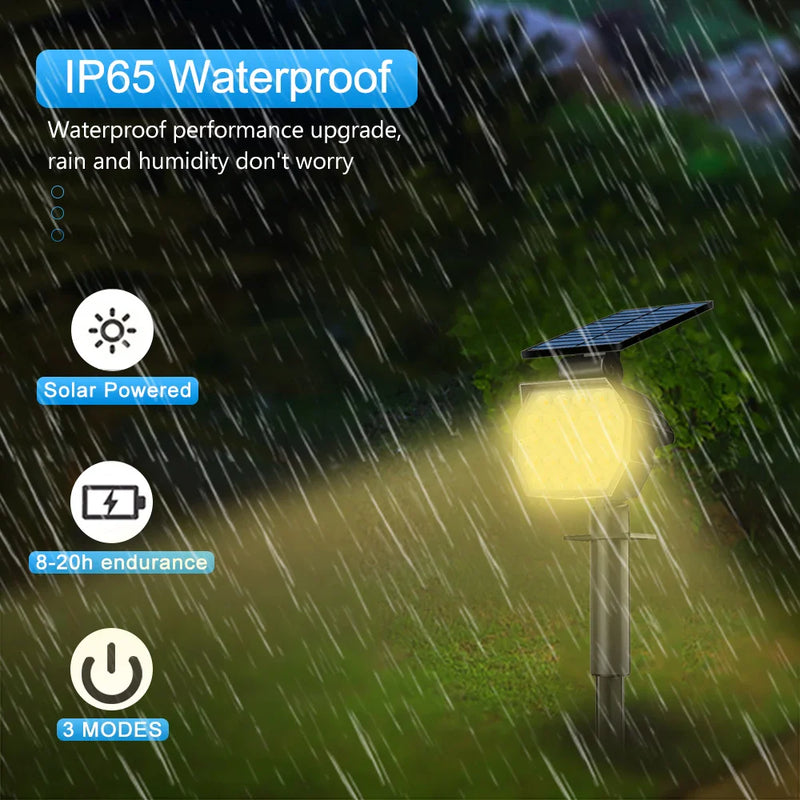Axyaa Solar Spotlights: Adjustable 23LEDs Outdoor Landscape Lights