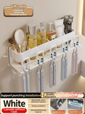 Axyaa 3-in-1 Bathroom Organizer: Toothbrush, Toothpaste, Electric Brush Holder Shelf Rack