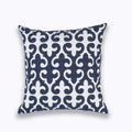 Axyaa Blue Floral Mandala Leaves Wave Cushion Cover 45x45cm