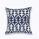 Axyaa Blue Floral Mandala Leaves Wave Cushion Cover 45x45cm