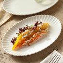 Axyaa Ceramic Oval Fish Plate for Hotel Restaurant - High-End Western Style