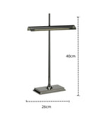 Axyaa Green Black Minimalist LED Table Lamp for Bedroom and Study Room