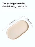 Axyaa Oval Fruit Dessert Plates: Stackable Snack Tray Large Capacity Food Tableware