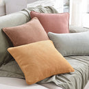 Axyaa Cotton Linen Cushion Cover Set in Peach Orange Grey Ivory for Home Décor