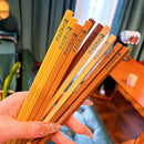 Axyaa Panda Chopsticks: Reusable Alloy Korean Sushi Non-Slip Dividing Meals Dinnerware
