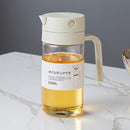Axyaa Glass Oil Bottle Automatic Opening Closing Leak-proof Seasoning Pot