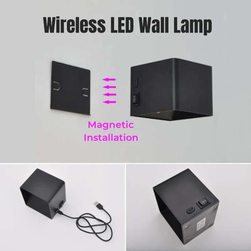 Axyaa Wireless LED Wall Lamp with Motion Sensor & USB Charging