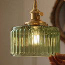 Axyaa Green Glass Pendant Light Modern Chandelier for Kitchen Island