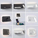 Axyaa Wireless Charging LED Wall Lamp with USB Port, Rotatable & Switch Reading Light