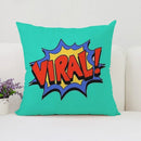 Axyaa Pop Art Cushion Cover: Fun Cartoon Pillow for Living Room Sofa or Bed
