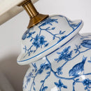 Axyaa Blue Ceramic Desk Lamp - Classic Retro Style for Living Room or Bedroom