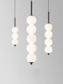 Axya White Pearl Glass Ball Pendant Lights for Kitchen Decor