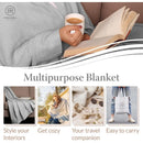 Axyaa King Size Luxury Cotton Herringbone Blanket