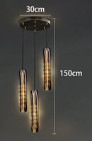 Axyaa Crystal Chandeliers: Modern LED Ceiling Lamp for Living Room