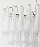 Axyaa Glass Leaf Chandelier for Kitchen Island and Dining Room, French Style Glass Shade