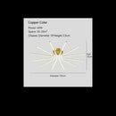 Axyaa Luxury Copper Chandelier LED Ceiling Lamp for Living Room, Bedroom, Study