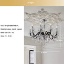 Axyaa Crystal LED Chandelier: Elegant Black Glass E14 Candle Light for Home Decor