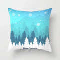 Blue Winter Snowflake Pillowcase for Stylish Christmas Decor by Axyaa