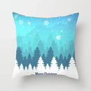 Blue Winter Snowflake Pillowcase for Stylish Christmas Decor by Axyaa