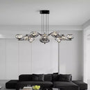 Axyaa Glass Ball Chandelier: Modern Luxury Living Room Light