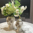 Axyaa Gold-Plated Ceramic Flower Arrangement Vase