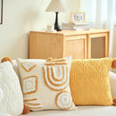 Axyaa Nordic Chenille Embroidery Tufted Cushion Cover for Sofa