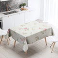 Axyaa Floral Tablecloth: Anti-Stain Waterproof Home Decoration for Kitchen, Fireplace, Countertop