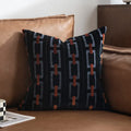 Axyaa Geometric Cut Velvet Pillow Cover 45x45cm Ivory Coffee Green Grey Luxe Décor