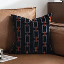 Axyaa Geometric Cut Velvet Pillow Cover 45x45cm Ivory Coffee Green Grey Luxe Décor