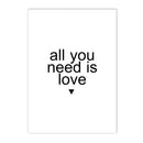 Nordic Love Life Quote Canvas Painting Wall Art for Living Room by Axyaa