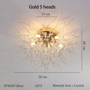Axyaa Nordic Dandelion Crystal Ceiling Light for Romantic Home Décor