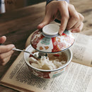 Axyaa Japanese Ceramic Lidded Soup Bowl for Restaurant Molecular Cuisine