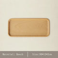 Axyaa Wooden Butterfly Tray - Japanese Dining Pastry Plate, Solid Wood, Rectangular