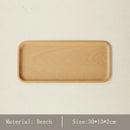 Axyaa Wooden Butterfly Tray - Japanese Dining Pastry Plate, Solid Wood, Rectangular