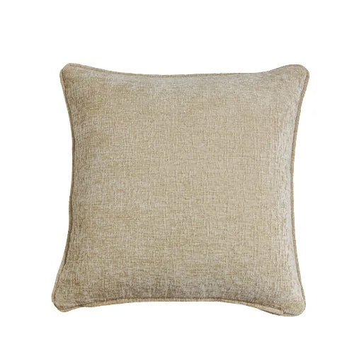 Brown Chenille Cushion Cover 18x18Inch by Axyaa - Luxe Pillowcase for Home Decor