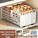 Axyaa Under Sink Organizer Sliding Drawer Storage Basket Shelves - Kitchen Cabinet Rack