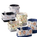 Axyaa Canvas Laundry Basket: Foldable High-capacity Waterproof Storage for Kids - Animal Design