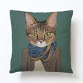 Axyaa Cartoon Animal Linen Pillowcase for Home Sofa Decor