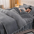 Axyaa Winter Fleece Thickened Warm 4-Piece Bedding Set