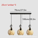 Axyaa Colorful Glass Pendant Lamp LED Chandelier for Restaurant, Bar, Bedroom