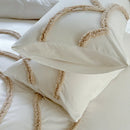 Axyaa 3D Flower Embroidery Bedding Set with Duvet Cover & Pillowcase