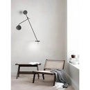 Modern Italian restaurant, living room, Nordic black adjustable light branded Axyaa
