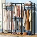 Axyaa Large Closet Organizer with Hanging Rods and Storage Shelves
